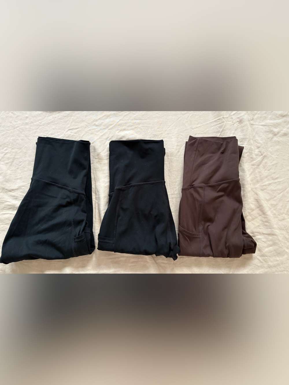 Quinnce maternity yoga pants with pocket size medium 28” length - three pairs